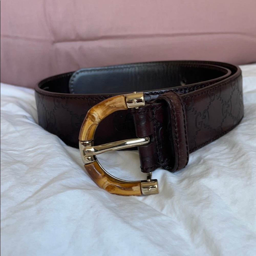 vintage bamboo gucci belt